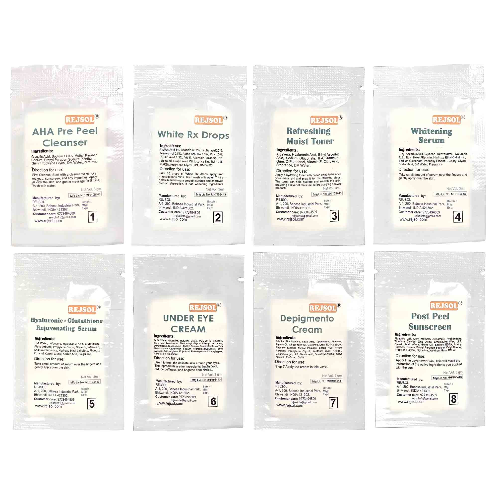 R151 Whitening Treatment Kit 8 steps Monodose