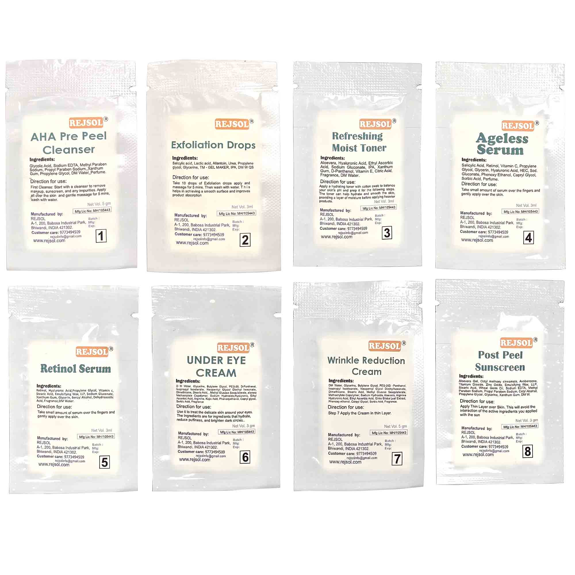 Antiaging Treatment Kit - 8 Steps Monodose