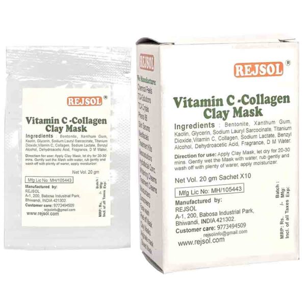R89 VITAMIN C- COLLAGEN CLAY MASK 20gm sachet * 10pcs in box