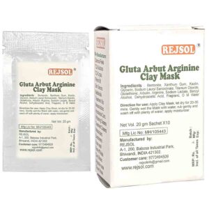 R90 GLUTA ARBUT ARGININE CLAY MASK 20gm sachet * 10pcs in box